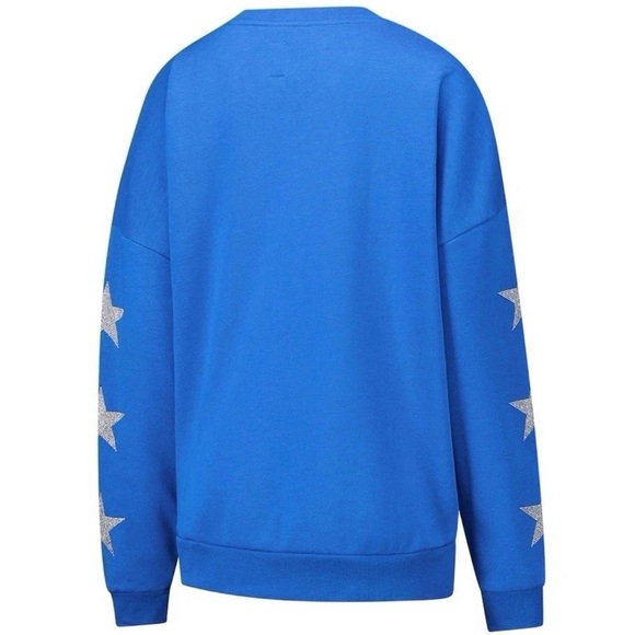 Gameday Couture Women's NFL Medium Blue Rhinestone Sweatshirt Detroit Lions - Picture 11 of 11